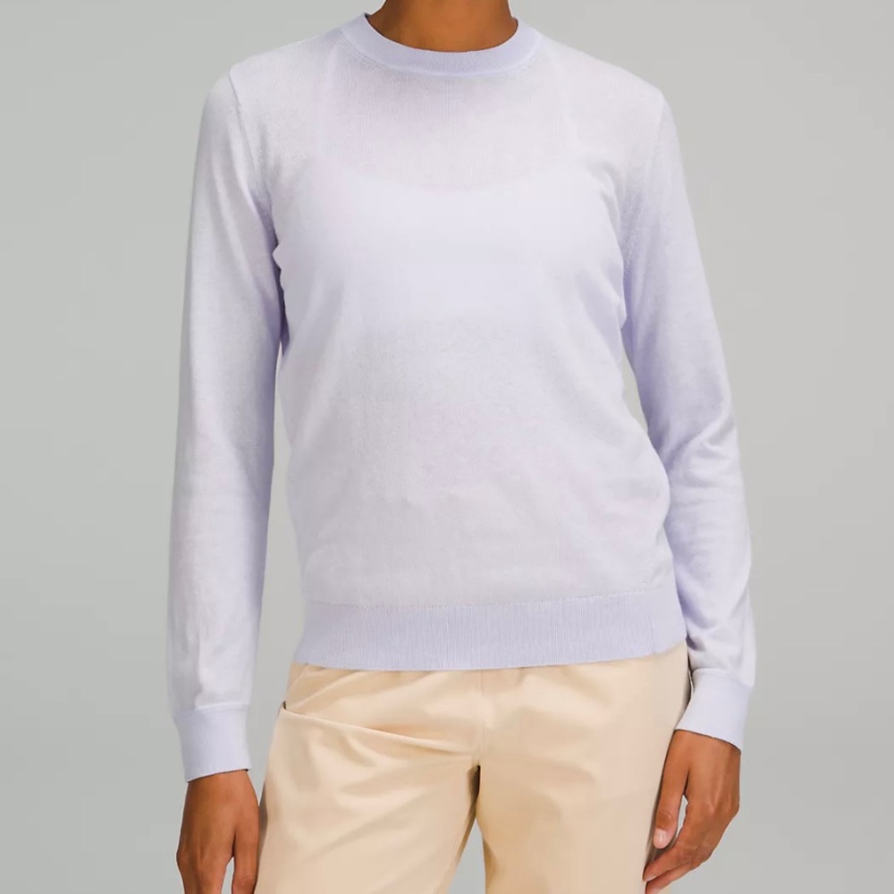 Lululemon Silk Blend Crewneck Sweater
Pastel Blue size 6 NWT